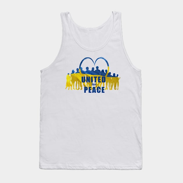 United for Peace, Stand with Ukraine Tank Top by MONLart